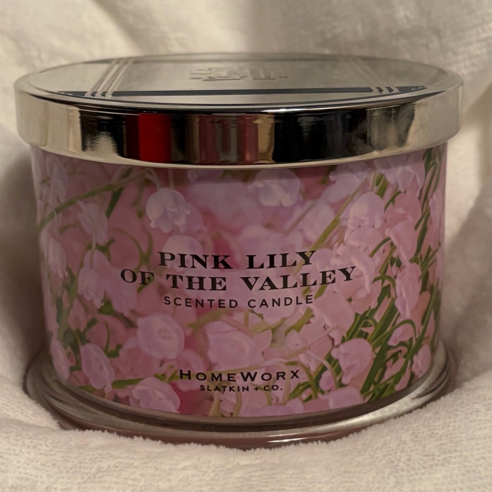 HomeWorx Pink Lily of the Valley Scented Candle - Pink